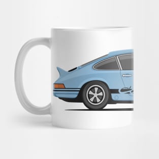 supercar 911 carrera rs turbo 1972 side light blue Mug